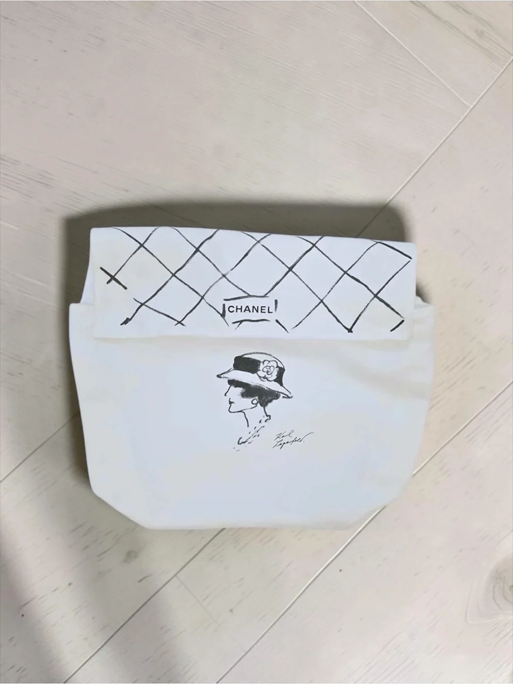 Chanel Karl Lagerfeld Coco Sketch Classic Flap Dust Bag